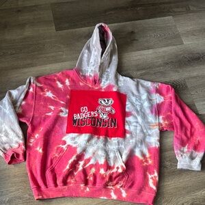 Wisconsin Badgers Tie Dye Hoodie Sweatshirt